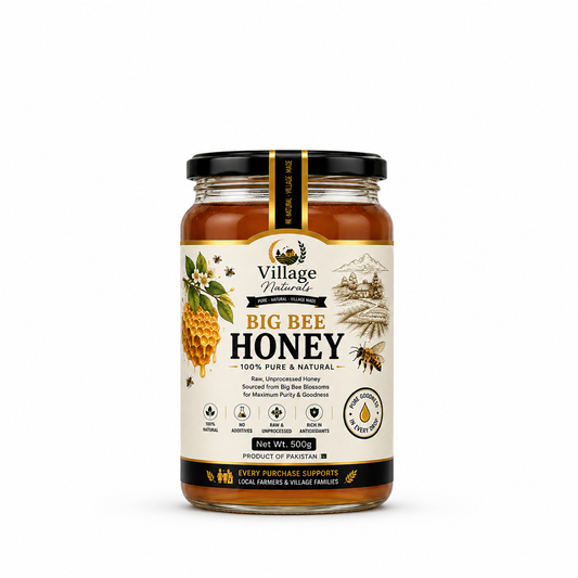 Village Naturals Big Bee Honey – 100% Pure & Natural Raw Honey | 500 g