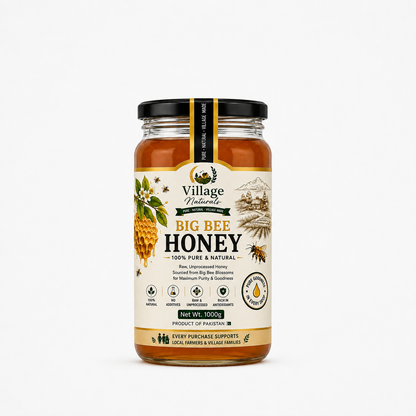 Village Naturals Big Bee Honey – 100% Pure & Natural Raw Honey | 1kg