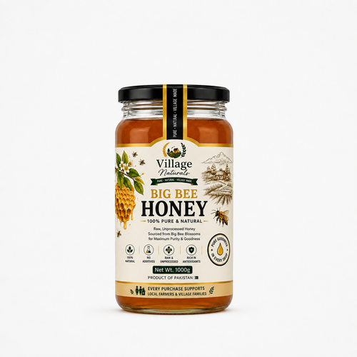 Village Naturals Big Bee Honey – 100% Pure & Natural Raw Honey | 1kg